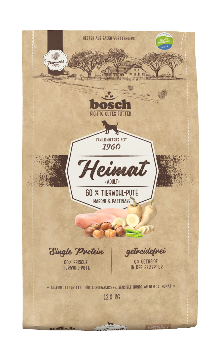 bosch Hunde-Trockenfutter Heimat Adult Tierwohl-Pute